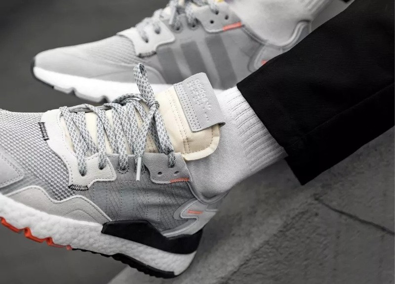 Adidas nite jogger online orange grey